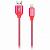 Кабель Smartbuy iK-12NS, USB(AМ) - Lightning(M), для Apple в оплетке, 2A output, 1 м, белый, красный