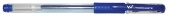 Ручка гелевая Workmate 0.5 мм прозрач. корпус, рез. упор синяя