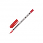 Ручка шар. Schneider Tops 0,5 мм шестигран. прозрач. корпус, метал. наконечник, красная