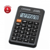 Калькулятор карман. CITIZEN LC-310NR, 8 разрядов, питание от батарейки, 69х114х14 мм, черный