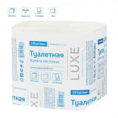 Бумага туалетная листовая OfficeClean 250 л, (V-сл) 2-х сл. белая. Система 3.