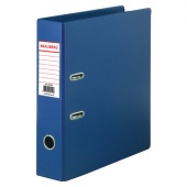 Папка-регистратор Brauberg 70 мм двусторонний полипропилен наварной карман с этикеткой синяя