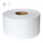 Бумага туалетная в рулоне OfficeClean 200 м, 1-сл, белая, Д-165 мм, Вт-60 мм, Система Т2