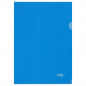 Папка-уголок плотный пластик А4 180 мкм Стамм прозрачная синяя