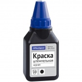 Штемпельная краска OfficeSpace 50 мл черная, на водно-спиртовой основе, морозоустойчивая, с дозатором 