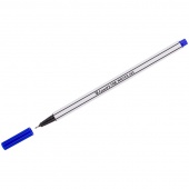 Ручка капилярная Luxor Fine Writer 045, 0,8 мм, шестигран. белый корпус, синяя 
