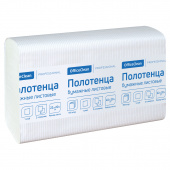 Бумажное полотенце OfficeClean Professional Z сложение 190 л 22,5х20,5см 1-сл. белое с тиснением система Н2