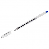 Ручка гелевая OfficeSpace Classic 0,5 мм прозрач. корпус, синяя 