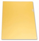 Папка-уголок плотный пластик А4 0,18 мм Buro желтый