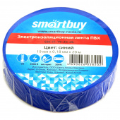 Изолента ПВХ 19 мм х 20 м Smartbuy 180 мкм, синяя инд. упаковка