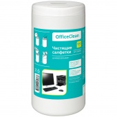 Чистящие салфетки OfficeClean универсальные для поверхностей в пласт. банке 100 шт