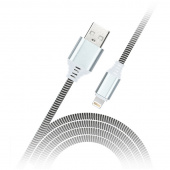Кабель Smartbuy iK-12NS, USB2.0(A) - microUSB(B) в оплетке, 2A output, 1 м, белый, черный