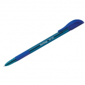 Ручка шар. Berlingo PR-05 0.5 мм прозрач. корпус, чернила на масл. основе, резин. грип, синяя