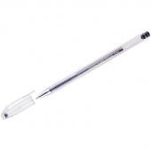 Ручка гелевая CROWN Hi-Jell 0,5 мм прозрач. корпус, черная 