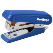 Степлер №10 10 л. Berlingo Comfort МИНИ встроенный антистеплер, синий
