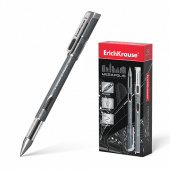 Ручка гелевая ErichKrause Megapolis Gel 0,5 мм серый корпус,  черная