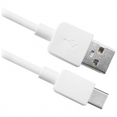Кабель Defender USB08-01 USB 2.0 (AМ) - C Type, 2.1A output, 1 м, белый