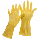 Перчатки латексные Dr. Clean Эконом, разм. L, без напыления, желтые, уп-2 шт.