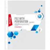Файл-вкладыш с перф. А4 30 мкм Berlingo матовые, рельефная текстура до 50 л, цена за  уп-100 шт,