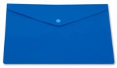 Папка-конверт с кнопкой А4 0,18 мм BURO непрозрачная, синяя 