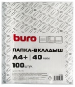 Файл-вкладыш с перф. А4 40 мкм Buro глянцев. цена за уп- 100 шт, 