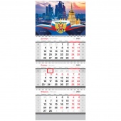 Календарь настенный 3-блочный 3-греб 2023 г OfficeSpace Государственная символика 295×660 мм.