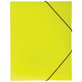 Папка на резинке А4 Berlingo Neon пластик 40 мм 500 мкм, неоновая желтая 