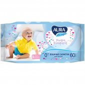 Салфетки влажные детские Aura Ultra comfort с алоэ уп-60 шт.