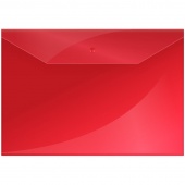 Папка-конверт с кнопкой А4 OfficeSpace 150 мкм красная