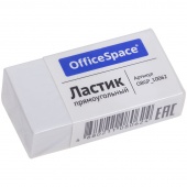 Ластик OfficeSpace 38х20х10 мм, прямоугольный, термопластичная резина, картонный футляр,