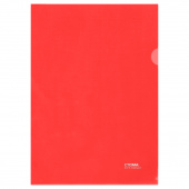 Папка-уголок плотный пластик А4 180 мкм СТАММ прозрачная красная