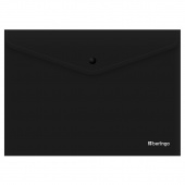 Папка-конверт с кнопкой А4 0,2 мм Berlingo City Style непрозрачная черная