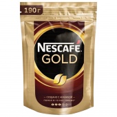 Кофе Nescafe Gold 190 гр.  молотый в растворимом  мягкая упаковка