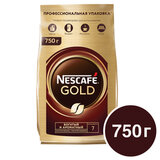 Кофе Nescafe Gold 750 гр.  молотый в растворимом  мягкая упаковка