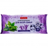 Салфетки влажные OfficeClean универсальные Для Всей Семьи уп-50 шт(17*19)