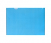 Папка-уголок плотный пластик А4 0,10 мм Buro синий
