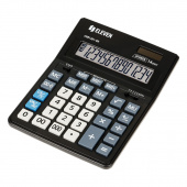 Калькулятор Eleven Business CDB1401BK 14разр, дв. питание, выч.. кв. корня и наценки, расчет налога 155x205x35 м, большие цифры, черный