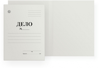 Папка-обложка Дело без скоросшивателя 220 г/м2 Dolce Costo до 200 л, немелованный картон, белый