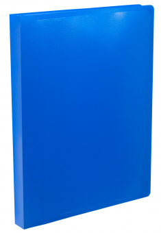 Папка-скоросшиватель с 2 кольцами Buro Д-20 мм корешок 30 мм пластик 0,5 мм, синяя