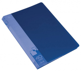 Папка на 40 отд. Buro А4, пластик 0,65 мм, синяя