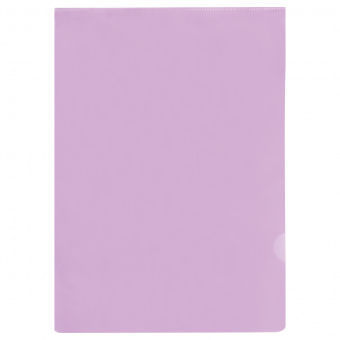 Папка-уголок плотный пластик А4 100 мкм Стамм прозрачная фиолетовая