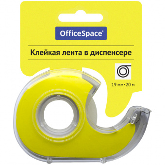Скотч в диспенсере 19 мм х 20 м OfficeSpace прозрачный