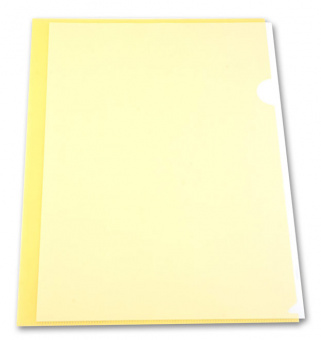 Папка-уголок плотный пластик А4 0,10 мм Buro жёлтый