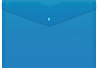 Папка-конверт с кнопкой А4 0,12 мм BURO синяя