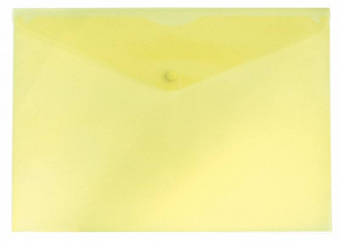 Папка-конверт с кнопкой А4 0,15 мм BURO желтая