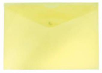 Папка-конверт с кнопкой А4 0,18 мм BURO желтая