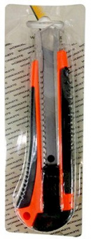 Нож канцелярский ширина 18 мм WORKMATE корпус с резин. вставками