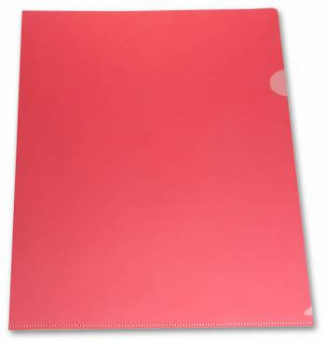 Папка-уголок плотный пластик А4 0,18 мм Buro красный
