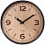 Часы настенные круглые Troyka 30,5 см. кварцевые, коричневая рамка